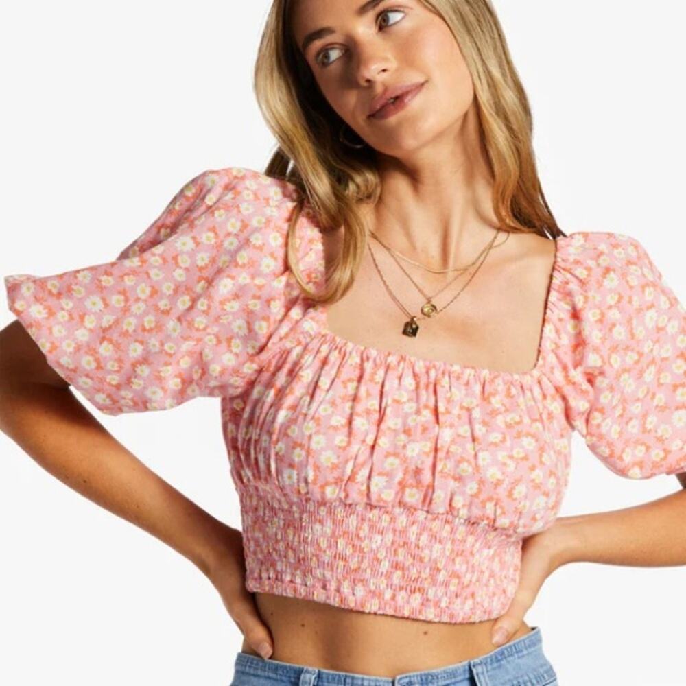 BILLABONG Only You Shirt-Flamingo Floral Top Size M